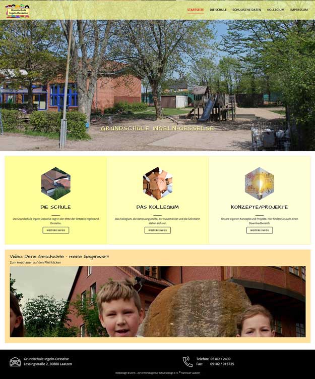 Werbeagentur Laatzen - Webdesign Grundschule Ingeln-Oesselse Schule Laatzen Werbung